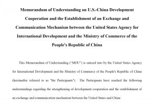 US-China MOU